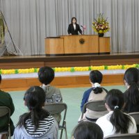 １年の　締めくくりです　修了式