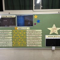 理科室の壁面「冬の星座」！クイズに答えられるかな？